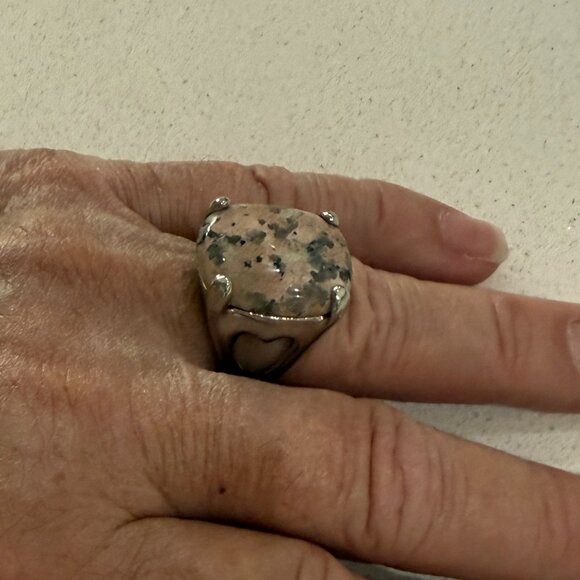 Artisan Large Polished Granite Ring Unisex - Picture 6 of 8